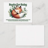 Schattigee Fox Asleep in Leaves Books voor Baby Informatiekaartje (Voorkant / Achterkant)