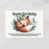 Schattigee Fox Asleep in Leaves Books voor Baby Informatiekaartje (Voorkant)