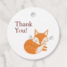 Schattigee Fox Baby shower Favor Tags Bedankjes Labels