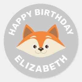 Schattigee Fox Classic Ronde Sticker