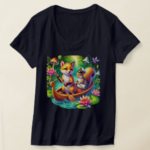 Schattigee Fox Eekhoorn liefhebbers T-shirt