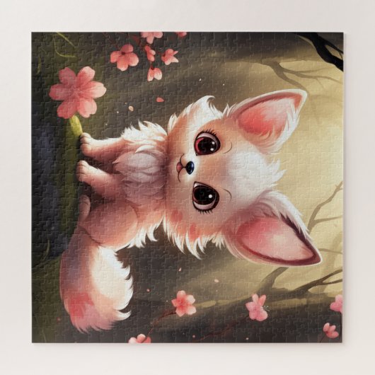 Schattigee Fox Fantasy Creature Puzzel (Horizontaal)