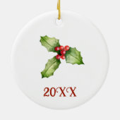 Schattigee Fox gepersonaliseerde kerstversiering Keramisch Ornament (Achterkant)