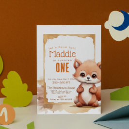 Schattigee Fox Herfst Winter Custom verjaardagsfee Kaart