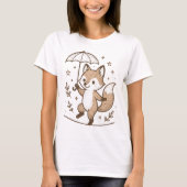 Schattigee  Fox illustratie T-shirt (Voorkant)