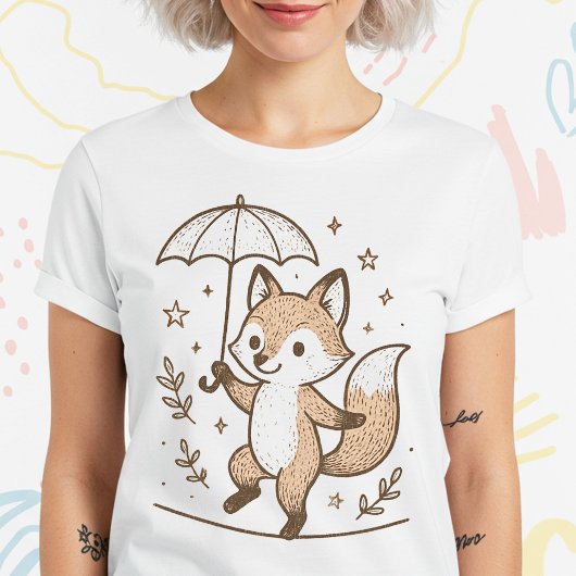 Schattigee  Fox illustratie T-shirt