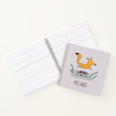 Schattigee Fox Illustration Kinder Personalized Notitieboek (Binnen)