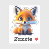 Schattigee Fox Kinder Woodland School Cartoon Grap Sticker (Vel)