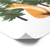 Schattigee Fox kwekerij Woodland Animal Wall Art D Poster (Hoek)
