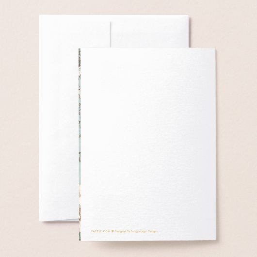  Schattigee Fox Photo Script Geboorteaankondiging Folie Kaarten (Met envelop)