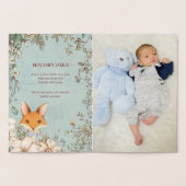  Schattigee Fox Photo Script Geboorteaankondiging Folie Kaarten (Binnen)