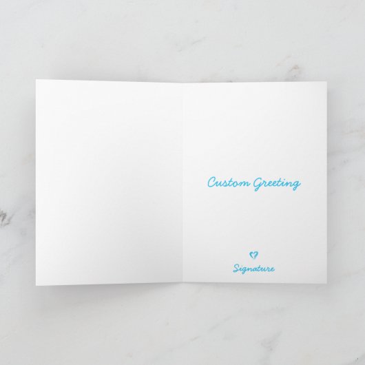 Schattigee Fox Schilderij Blauw Hart Custom Wenska Kaart (Binnen)