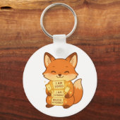 Schattigee Fox Sleutelhanger 🦊💌 – Positieve vibe (Voorkant)