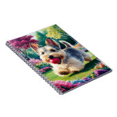 Schattigee Fox Terrier Chasing a Kite in het Park Notitieboek (Rechterzijde)