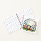 Schattigee Fox Waterverf Baby shower gastenboek Notitieboek (Binnen)