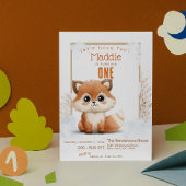 Schattigee Fox Winter Custom verjaardagsfeest Kaart