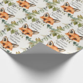 Schattigee Fox Woodland Animal Verjaardagsfeest Cadeaupapier (Hoek)