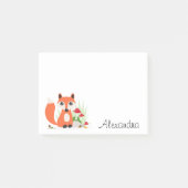 Schattigee Fox Woodland gepersonaliseerde naam Post-it® Notes (Voorkant)