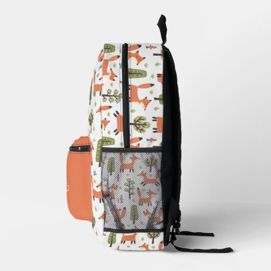 Schattigee Foxes Aangepaste naam Bedrukte Rugzak (Rechts)