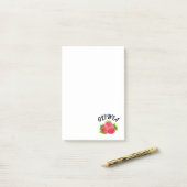 Schattigee framboos gepersonaliseerde notities post-it® notes (Op bureau)