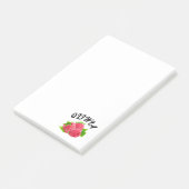 Schattigee framboos gepersonaliseerde notities post-it® notes (Schuin)