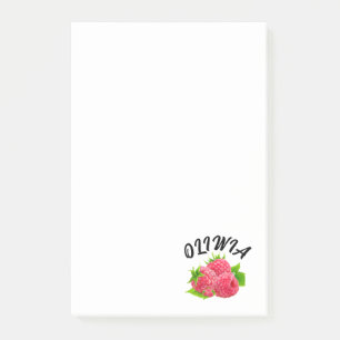 Schattigee framboos gepersonaliseerde notities post-it® notes