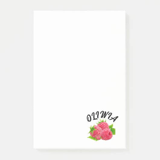 Schattigee framboos gepersonaliseerde notities post-it® notes (Voorkant)