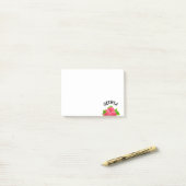 Schattigee framboos gepersonaliseerde Post-it noti Post-it® Notes (Op bureau)
