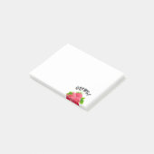 Schattigee framboos gepersonaliseerde Post-it noti Post-it® Notes (Schuin)