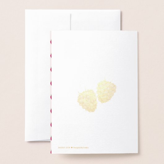 Schattigee Frambozen Waterverf Illustratie Folie Kaarten (Met envelop)