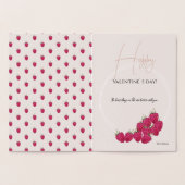 Schattigee Frambozen Waterverf Illustratie Folie Kaarten (Binnen)