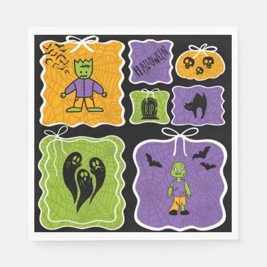 Schattigee Frankenstein Coquette Halloween Servet (Voorkant)