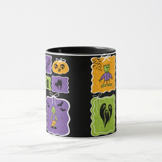 Schattigee Frankenstein en Zombie Halloween Mok (Midden)