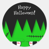 Schattigee Frankenstein Halloween Stickers (Voorkant)