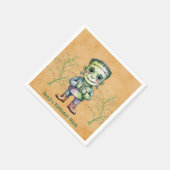 Schattigee Frankenstein Halloween Verjaardag Jonge Servet (Hoek)