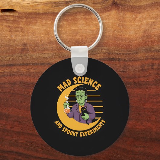 Schattigee Frankenstein Mad Science Sleutelhanger (Voorkant)