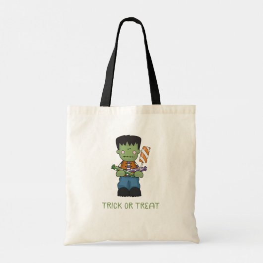 Schattigee Frankenstein Monster Trick or treat Tote Bag (Achterkant)