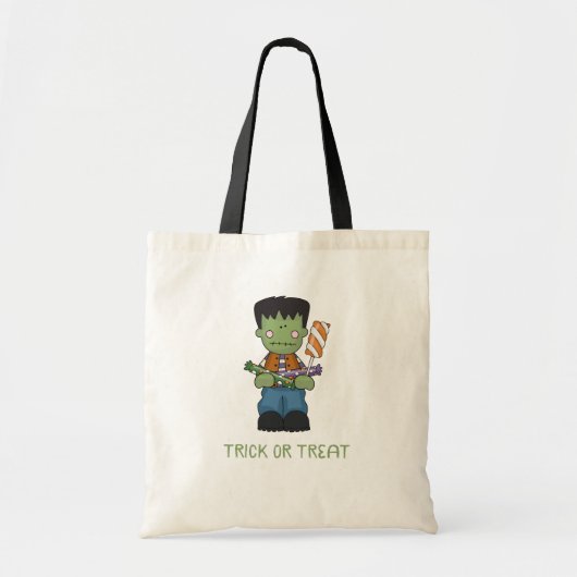Schattigee Frankenstein Monster Trick or treat Tote Bag (Voorkant)