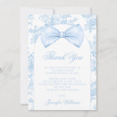 Schattigee Franse Blue Bow Stropdas Boho Baby Boy  Bedankkaart (Voorkant)