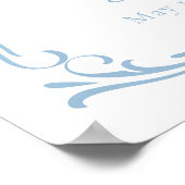 Schattigee Franse Blueberry Pannenkoek Baby shower Poster (Hoek)