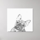 Schattigee Franse Bulldog 12"x 12"verpakte canvasd Canvas Afdruk (Voorkant)