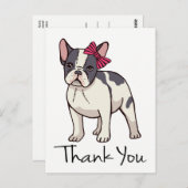 Schattigee Franse Bulldog Bedankt Frenchie Puppy D Briefkaart (Voorkant / Achterkant)