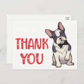Schattigee Franse Bulldog Bedankt Frenchie Puppy D Briefkaart (Voorkant / Achterkant)
