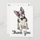Schattigee Franse Bulldog Bedankt Frenchie Puppy D Briefkaart (Voorkant / Achterkant)