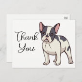 Schattigee Franse Bulldog Bedankt Frenchie Puppy D Briefkaart (Voorkant / Achterkant)