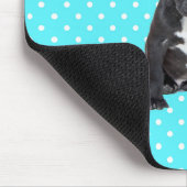 Schattigee Franse Bulldog Blue Polka Dots Mousepad Muismat (Hoek)