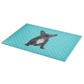 Schattigee Franse Bulldog Blue Polka stippen snijp Snijplank (Hoek)