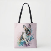 Schattigee Franse Bulldog Blush Tote Bag (Voorkant)