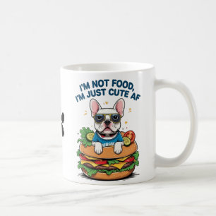 Schattigee Franse Bulldog Burger Cartoon   grappig Koffiemok