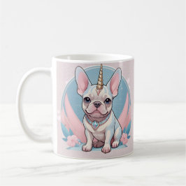 Schattigee Franse Bulldog Eenhoorn Pastel roze Koffiemok